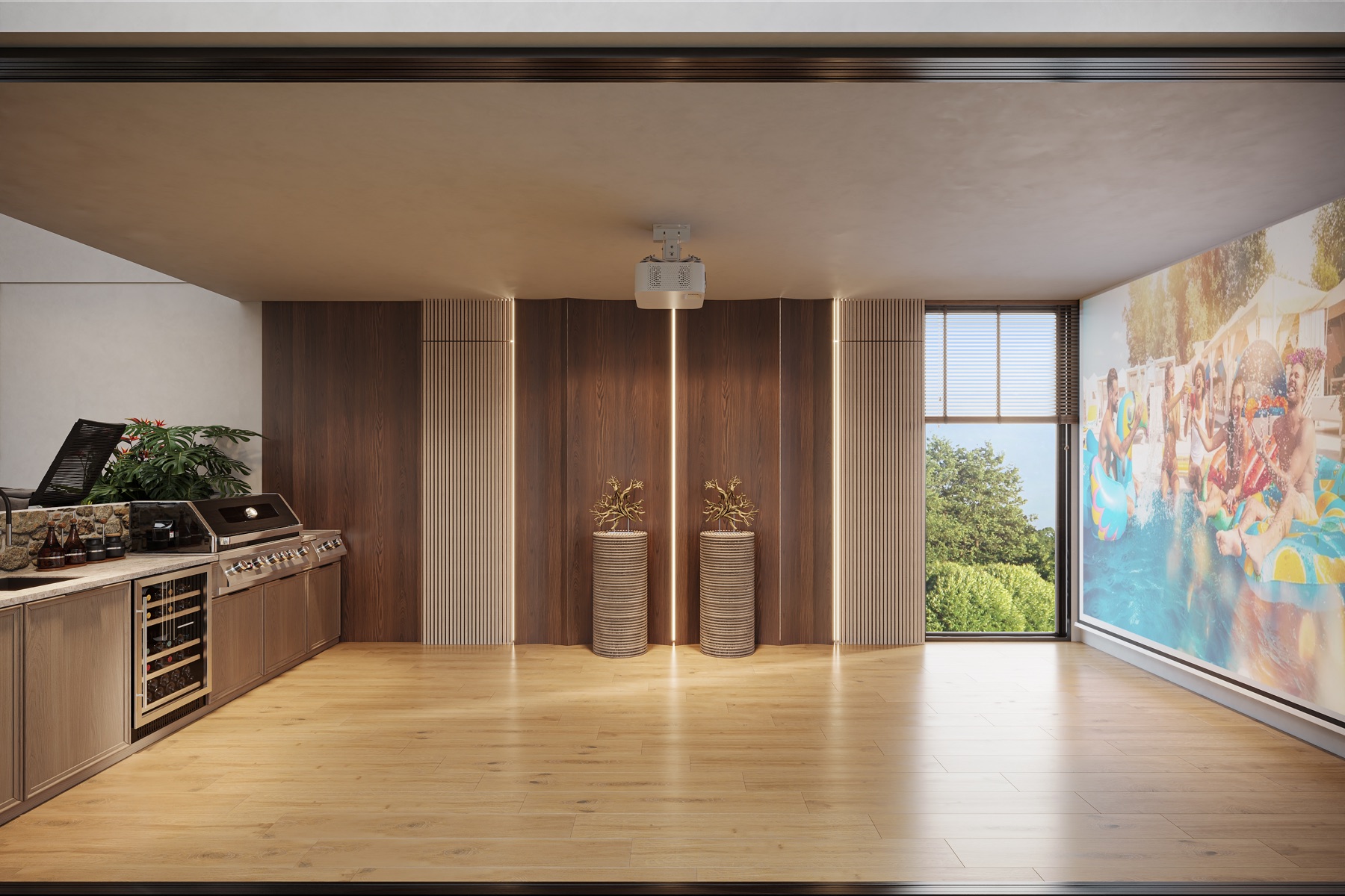 Entertainment lounge render